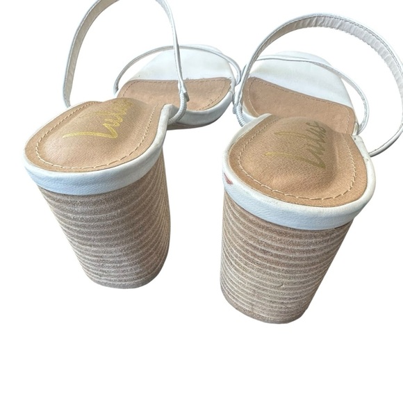 Lulus Addien White High Heel Block Strappy Sandals 10 - Picture 6 of 9